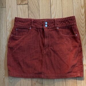 Urban Outfitters BDG Terracotta Corduroy Mini Skirt